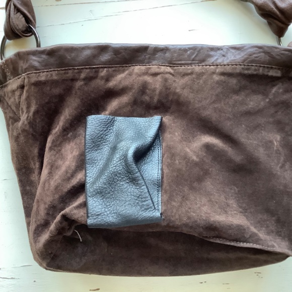 TYLIE MALIBU distressed brown leather hobo bag - Picture 8 of 15